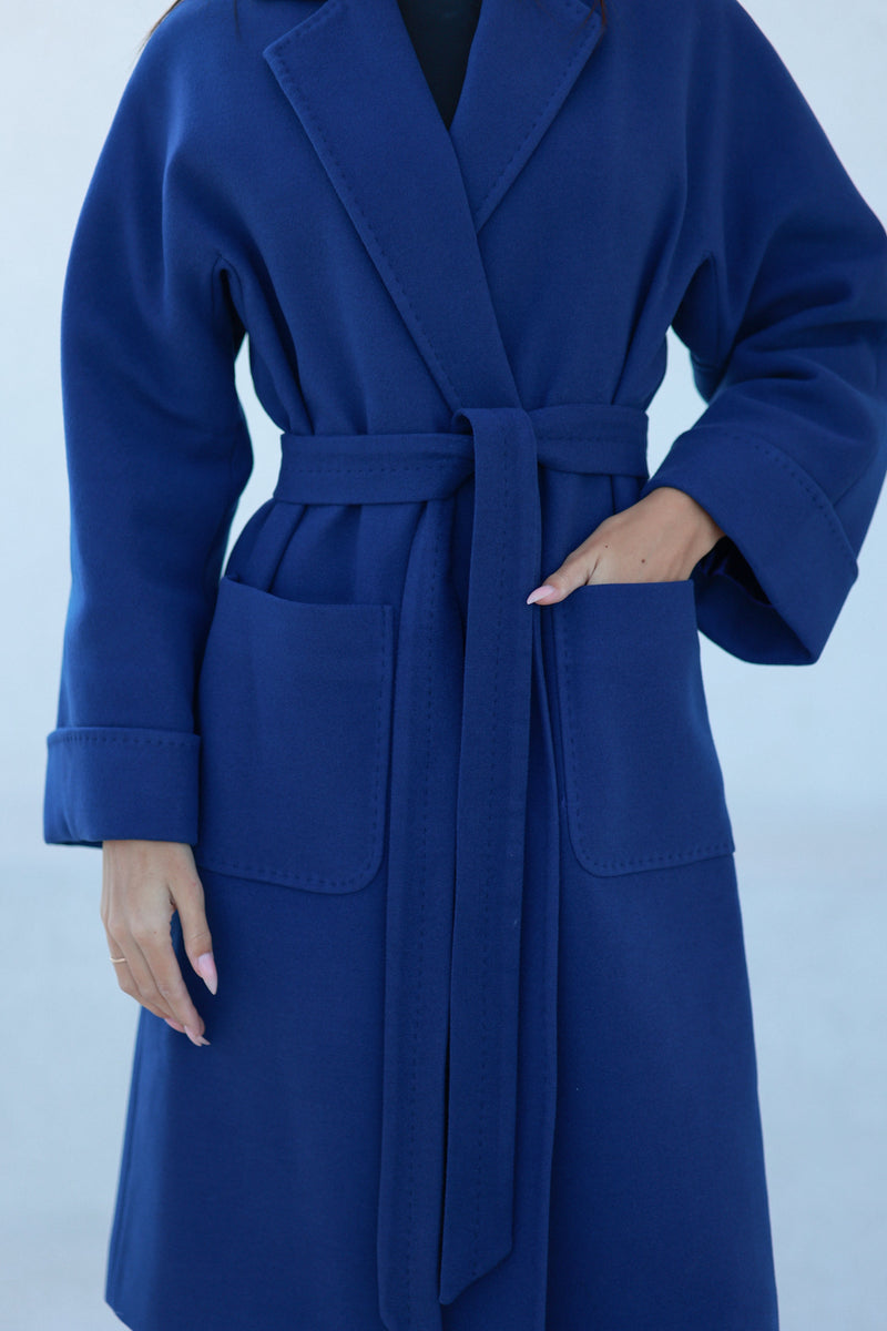Classic Wraparound Cashmere Blend Overcoat