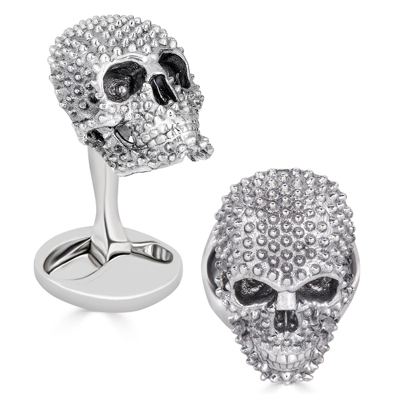 Punks Not Dead Skull Cufflinks