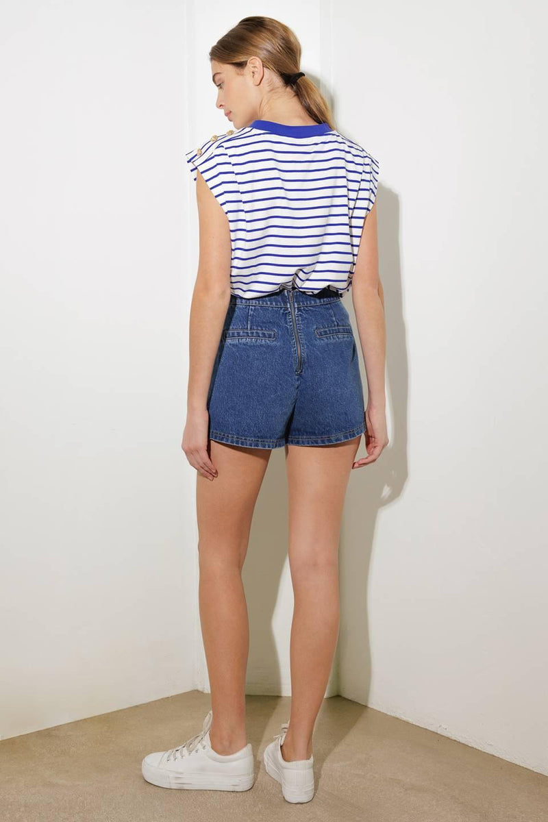 FOR A SECOND DENIM SKORT