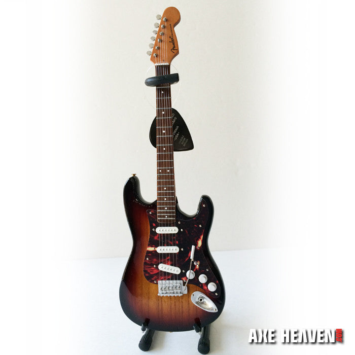 Officially Licensed Mini Sunburst Fender™ Strat™ Guitar Tortoise Pickguard Model