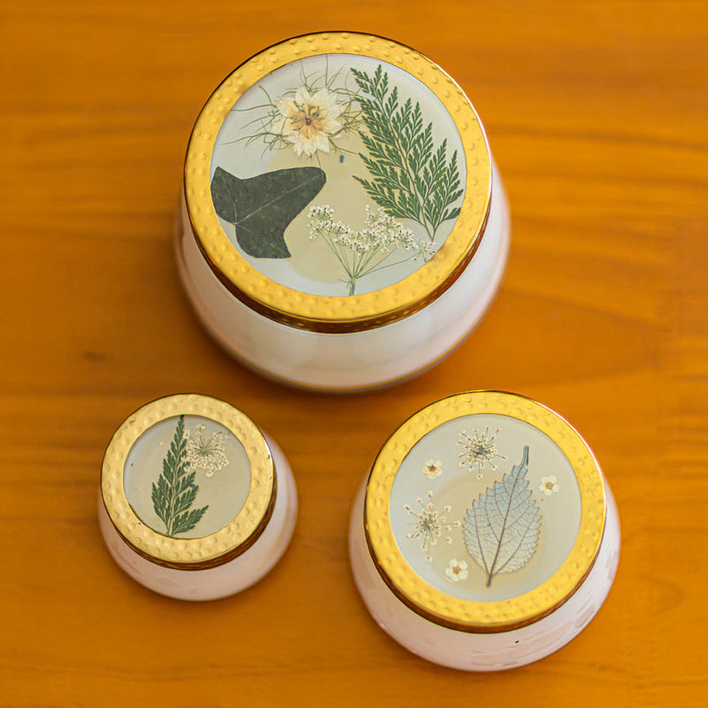 Forest Medium Pressed Floral Candle