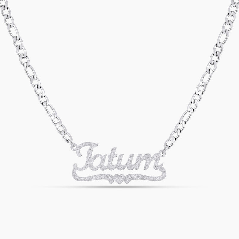 Frosted Diamond Cut Name Necklace