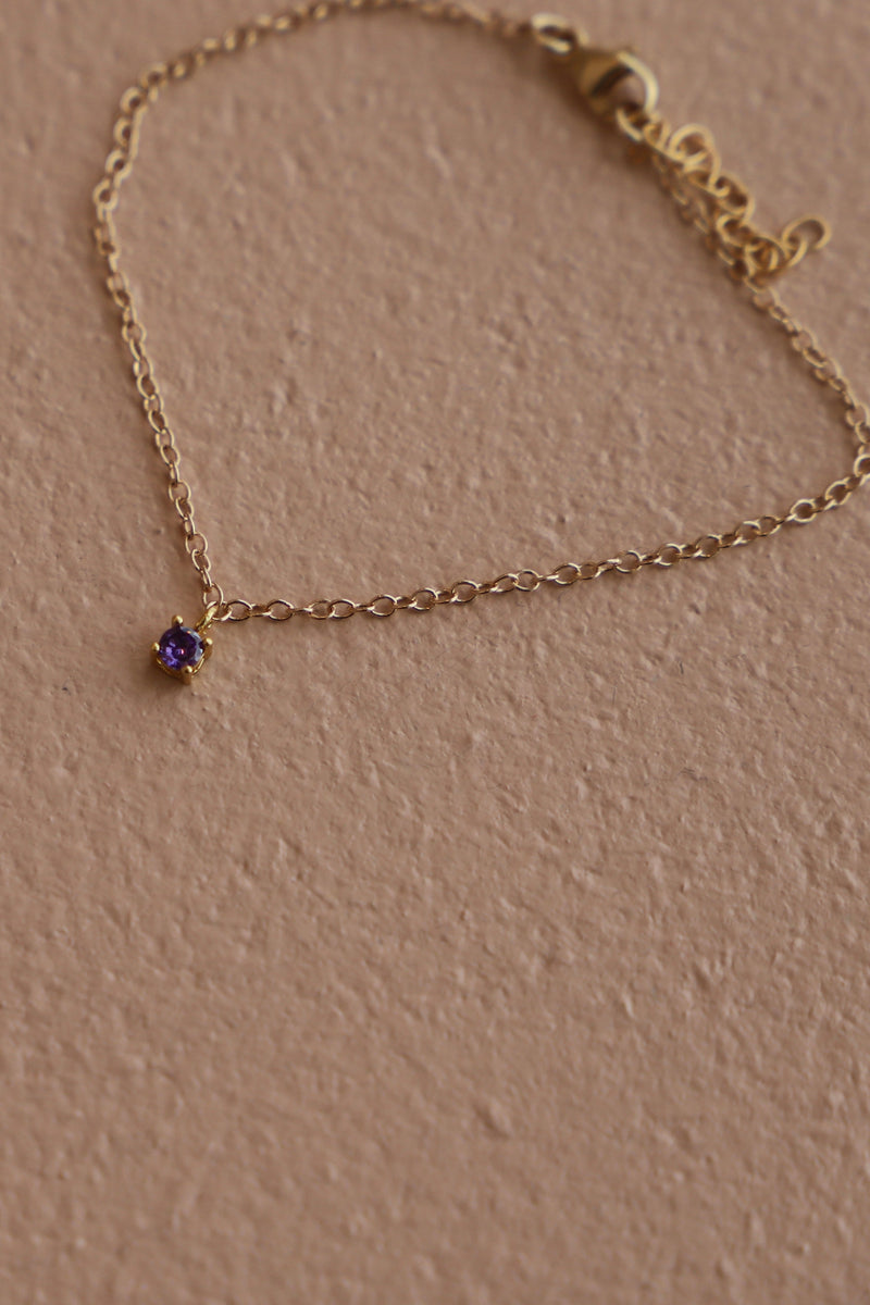 AMETHYST CHARM BRACELET