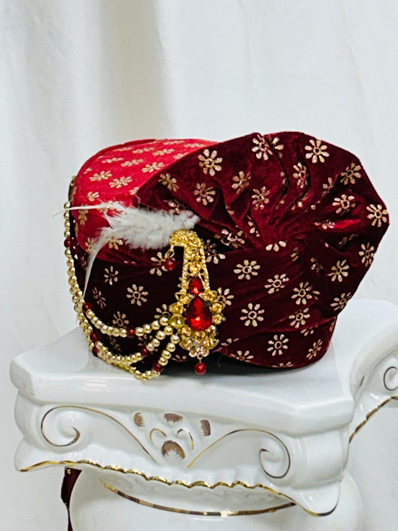 Velvet pagdi for men