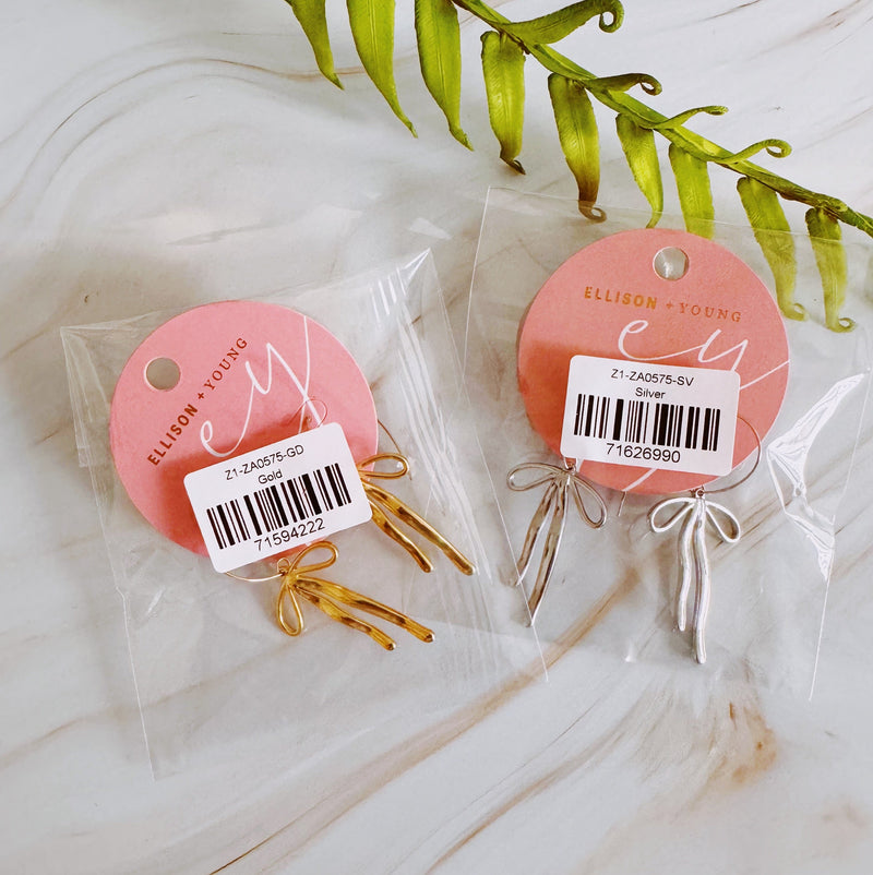 Stylist Bow Drop Earrings