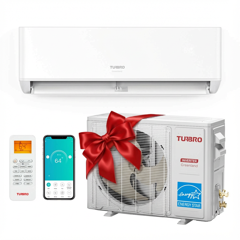 Greenland 18,000 BTU WiFi Ductless Mini Split AC with Heat Pump (R454B)