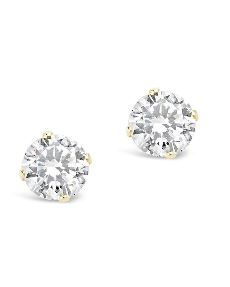 Sterling Silver 5mm CZ Stud Earrings