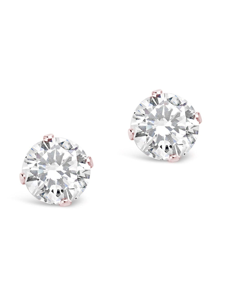 Sterling Silver 5mm CZ Stud Earrings