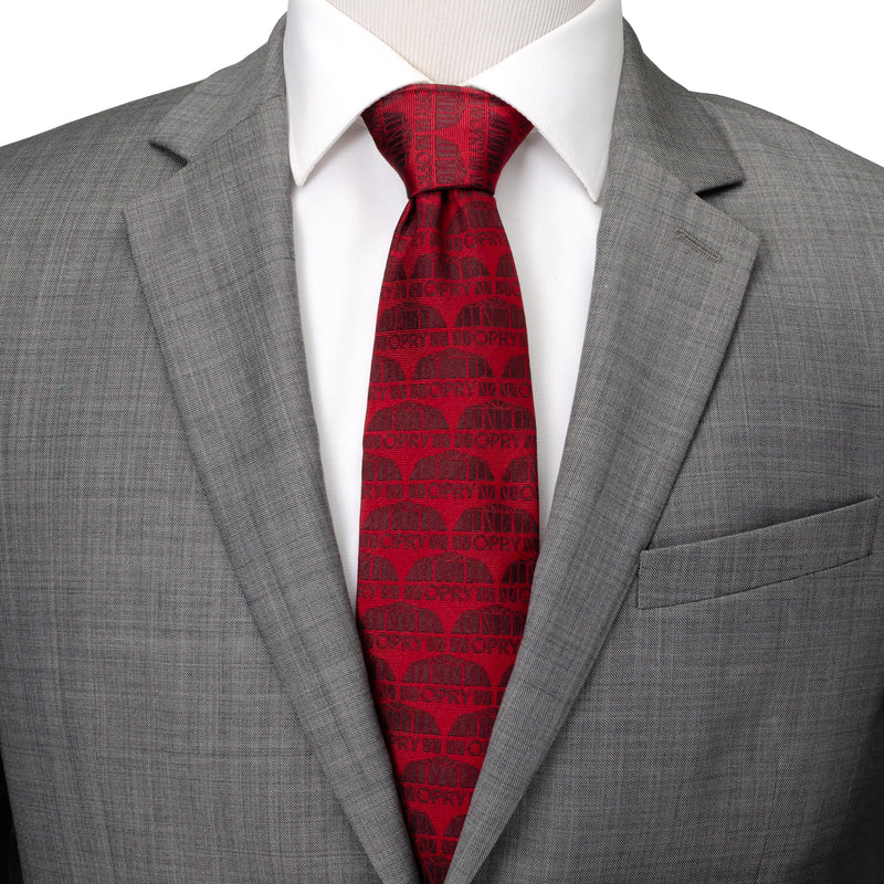 Grand Ole Opry Auditorium Red Men's Tie
