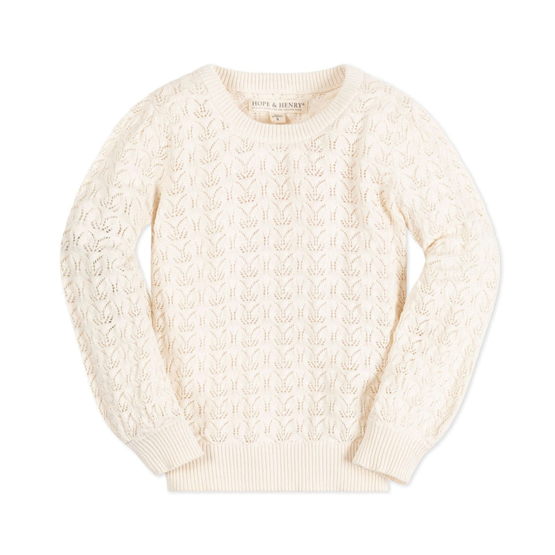 Balloon Sleeve Organic Pointelle Sweater - Baby