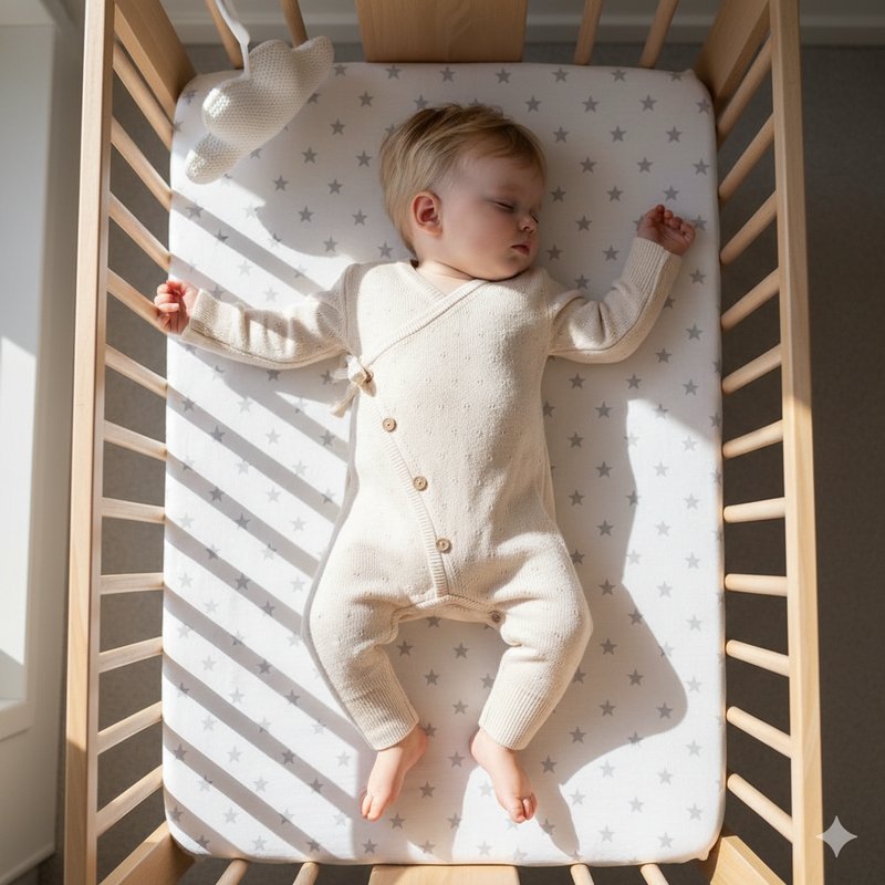 Knit Breathable Organic Kimono-Cream