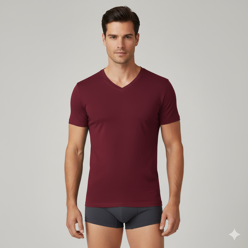 Men's Bamboo V-Neck Undershirt (3 Pack)