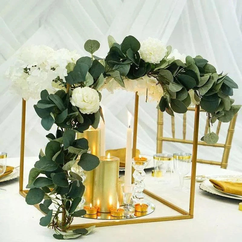 Gold Cube Dessert Table Stands | 5-Piece Cake Display Risers