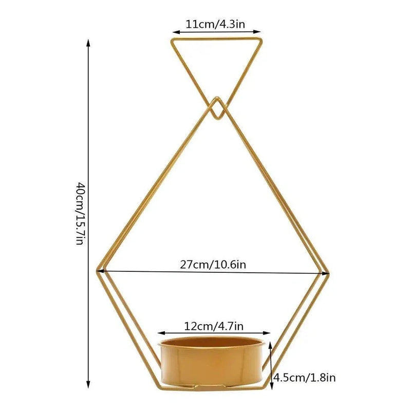 Gold Diamond Flower Rack Dining Table Centerpieces 2-Pack