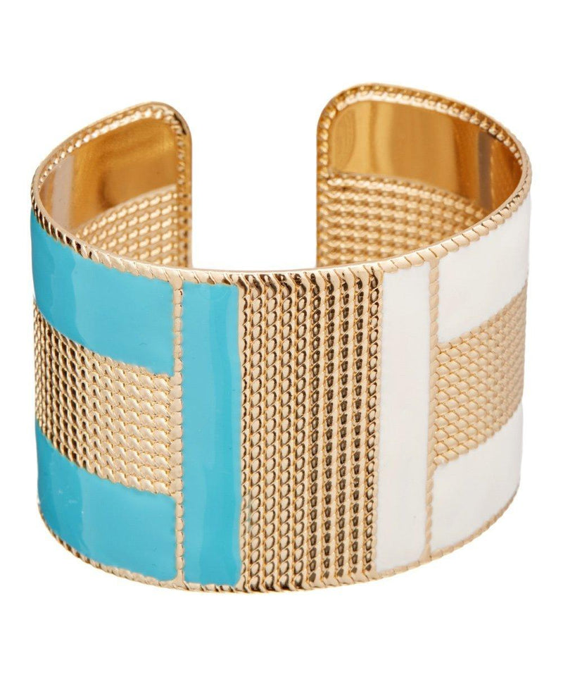 Cuff Bracelet  with Ceramic Colors