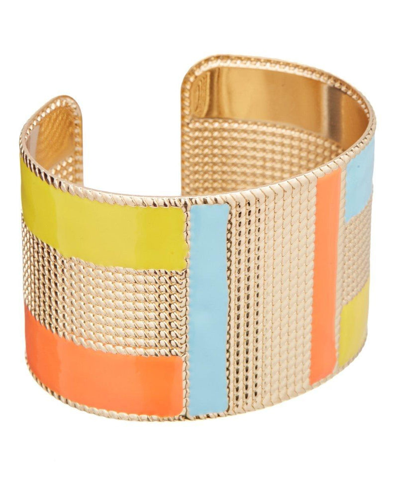 Cuff Bracelet  with Ceramic Colors