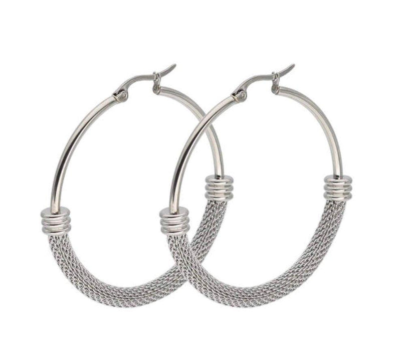 Mesh Hoop Earrings