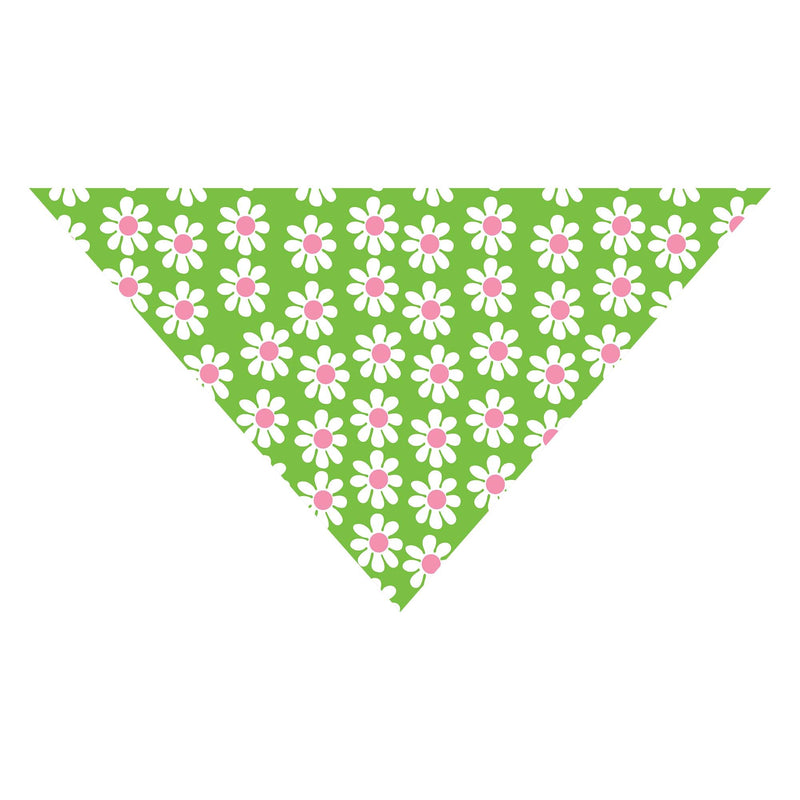 Green Daisy Dog Bandana
