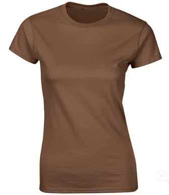 100% Cotton Women's T-Shirts Short Sleeves Solid Color