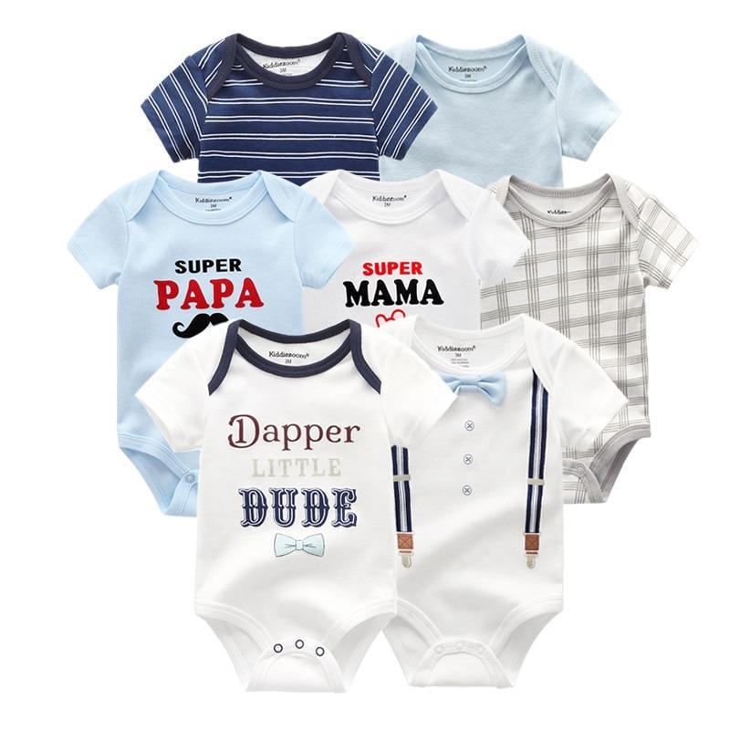 Unisex Newborn Baby Rompers Clothing Infant Jumpsuits 100%Cotton Children 7Pcs/Lot Set for Girls and Boys Jumpsuits For Kids