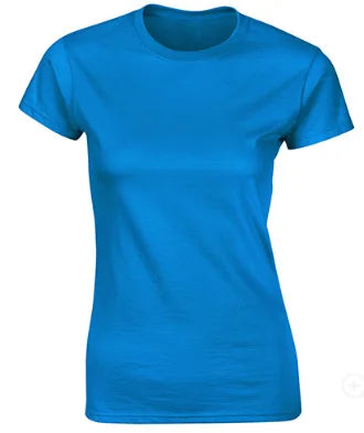 100% Cotton Women's T-Shirts Short Sleeves Solid Color