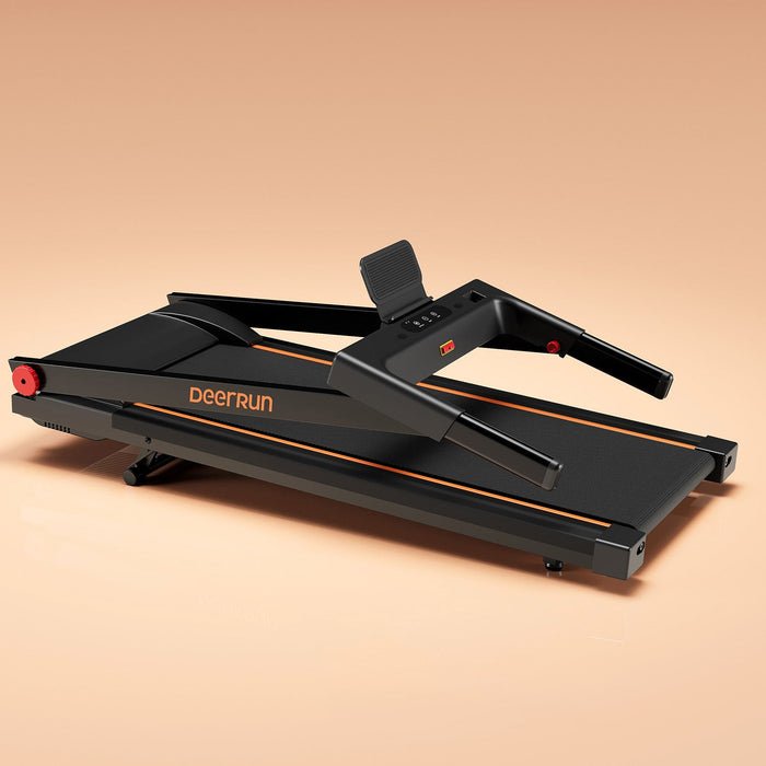 DeerRun All-New 2026 A1 Pro Move+ Smart Foldable Treadmill with 6% Incline & NFC | 350Lbs, 10mph, Black