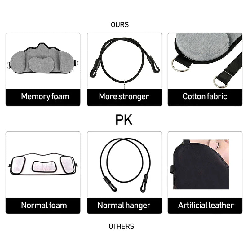 Portable Neck Hammock Set | Memory Foam Pillow + Mask