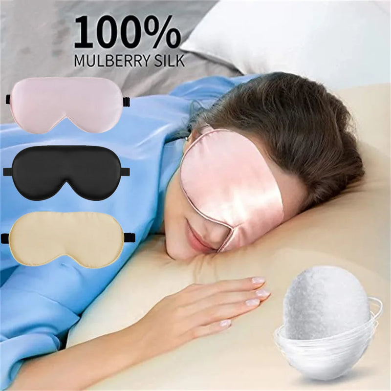 Silk Cotton Padded Eye Mask | Full Cover Light Block