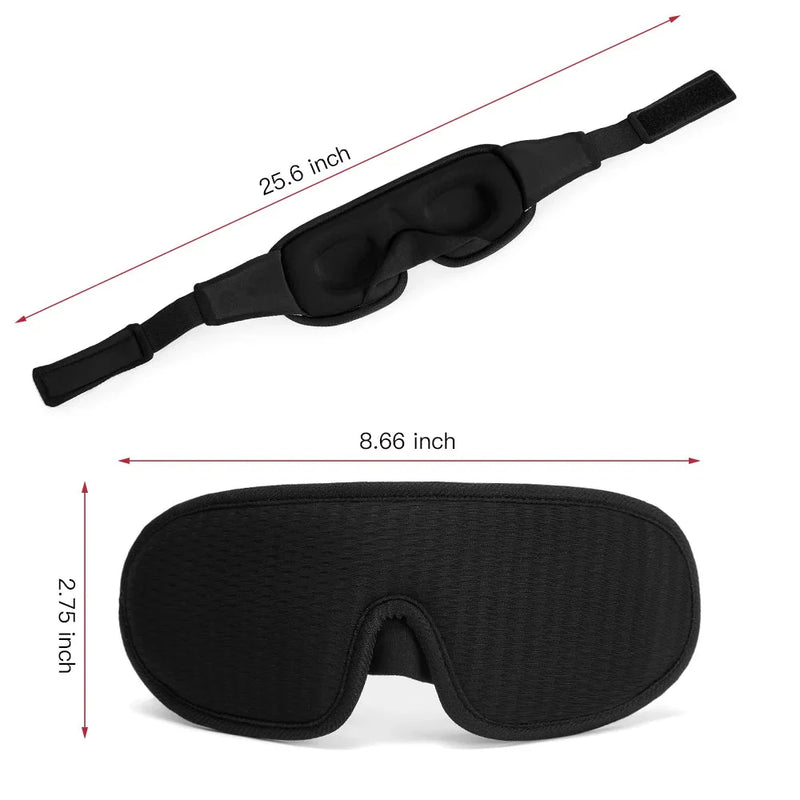 3D Sleeping Mask – Soft Padded Eye Shade with Light Blockout