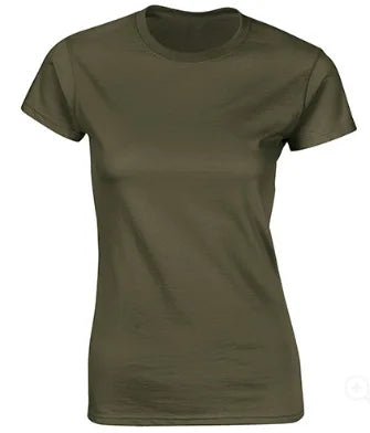 100% Cotton Women's T-Shirts Short Sleeves Solid Color