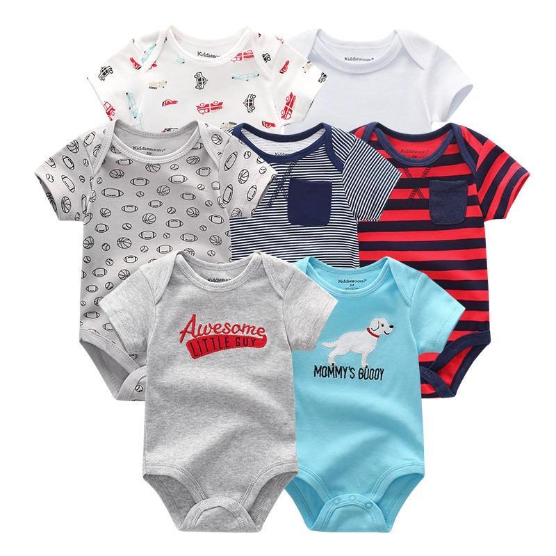 Unisex Newborn Baby Rompers Clothing Infant Jumpsuits 100%Cotton Children 7Pcs/Lot Set for Girls and Boys Jumpsuits For Kids