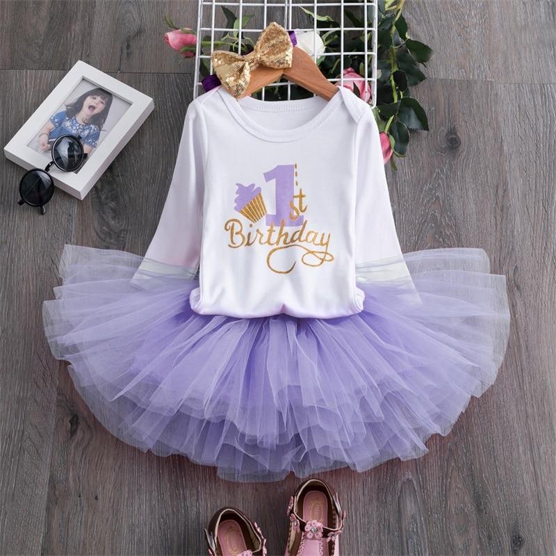 Unicorn Party Dresses For 1 Year Baby Girl Birthday Outfits FOr 1st Birthday Party