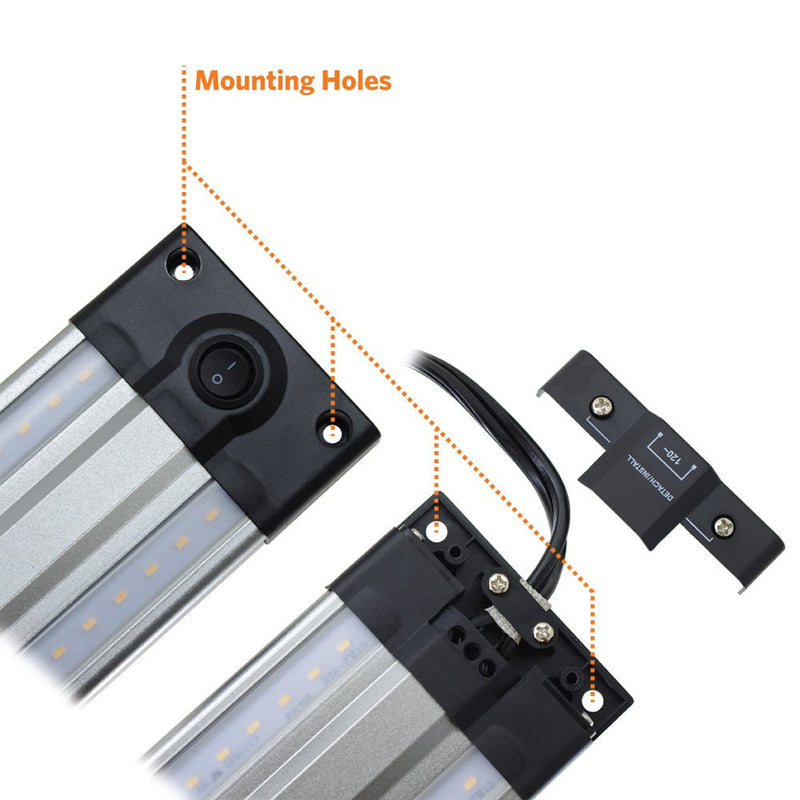 20 inch Cabinet Light, Cool White Plug-In LED Under Cabinet Lighting