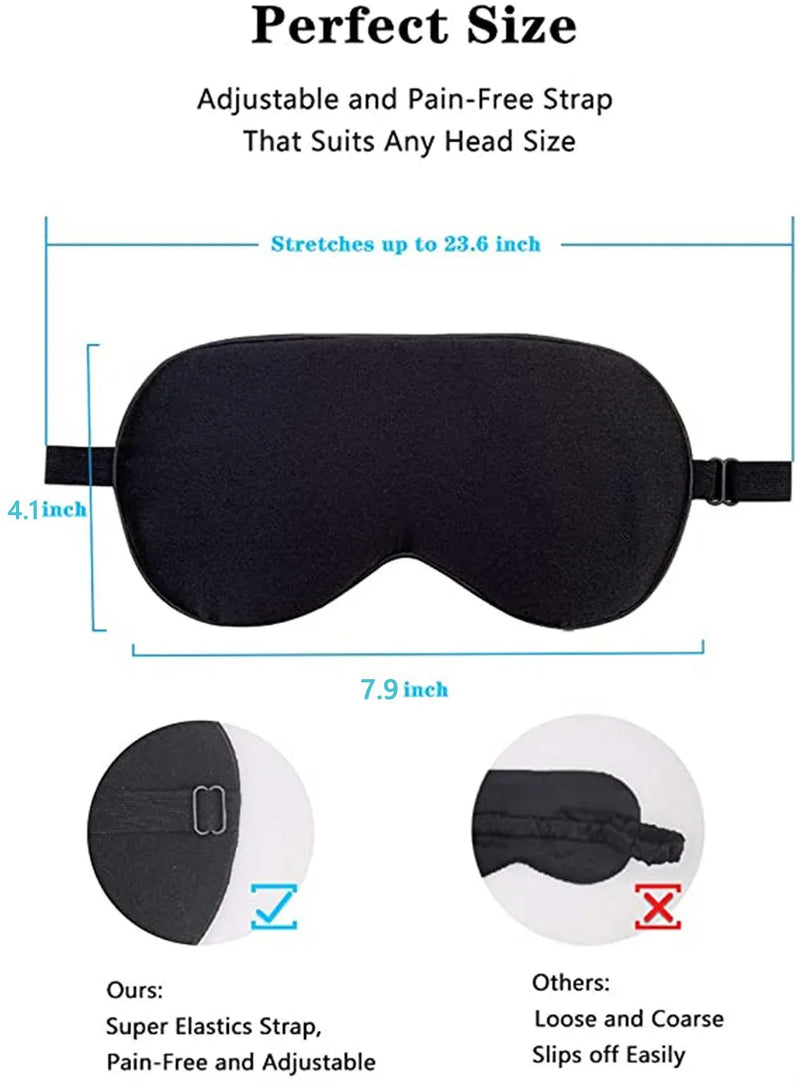 Silk Cotton Padded Eye Mask | Full Cover Light Block