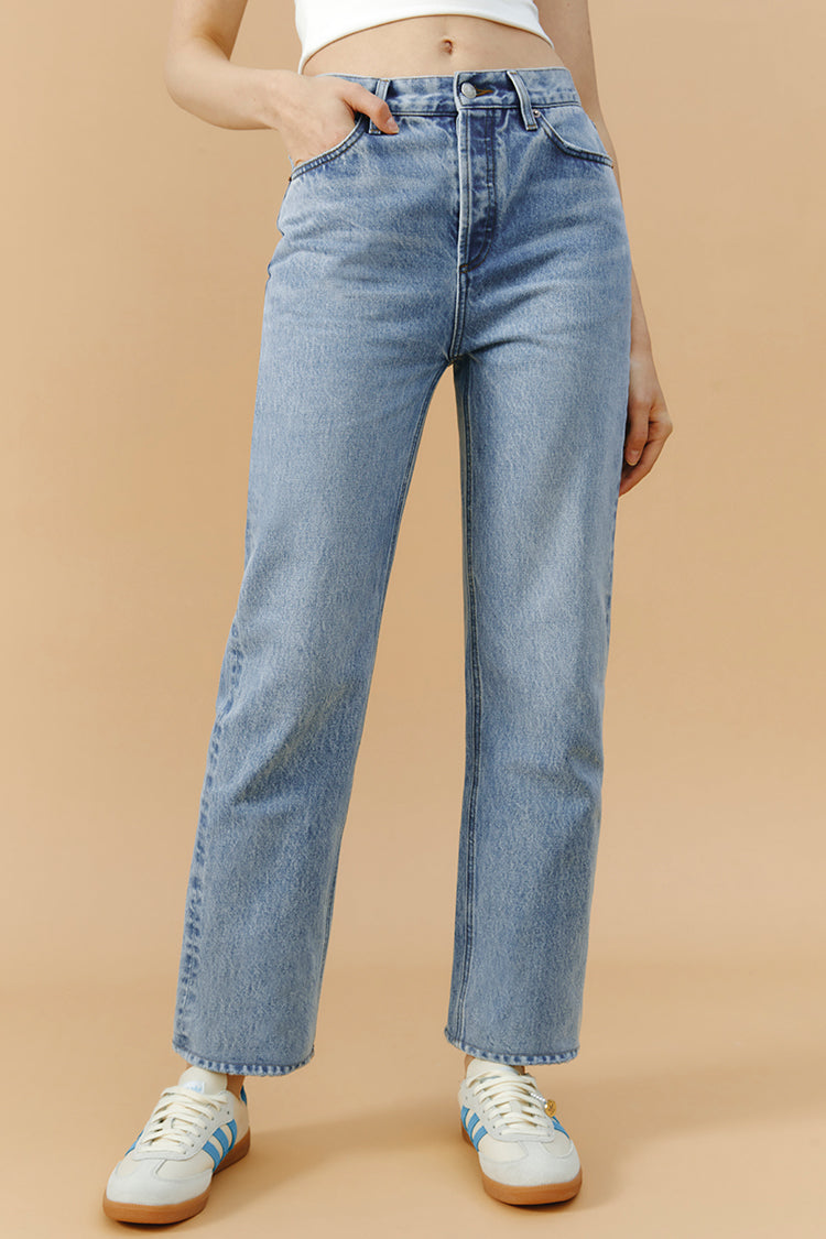 Manhattan High Rise Straight Ankle Jeans HJ160