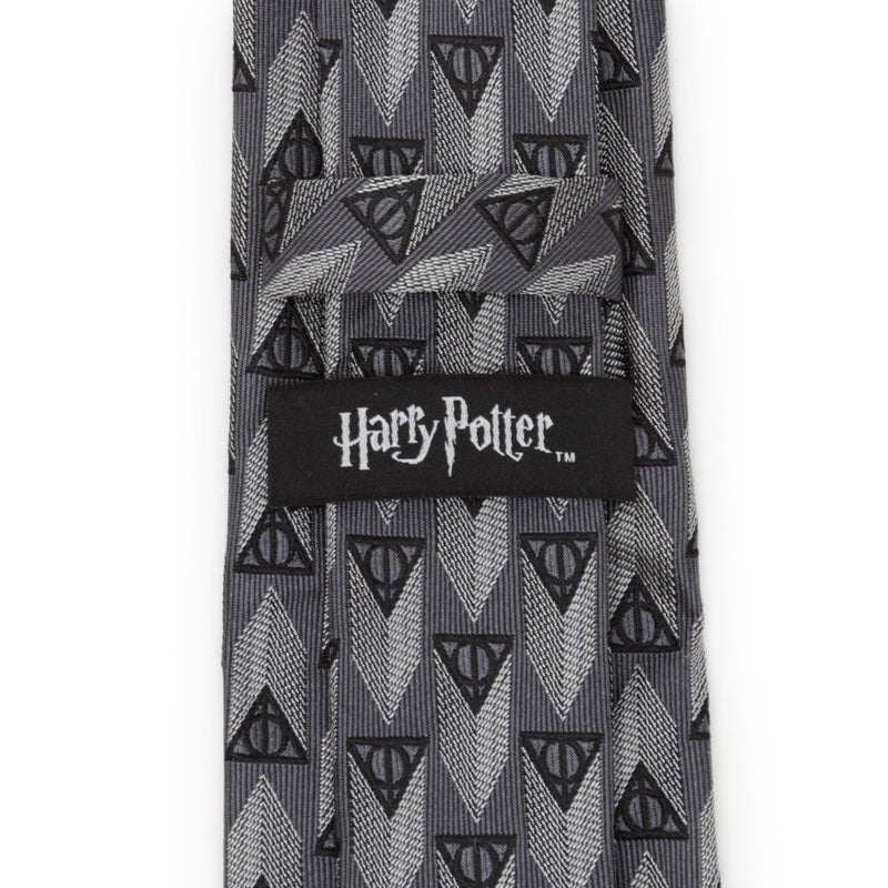 Harry Potter Deathly Hallows Gray Silk Men's Tie