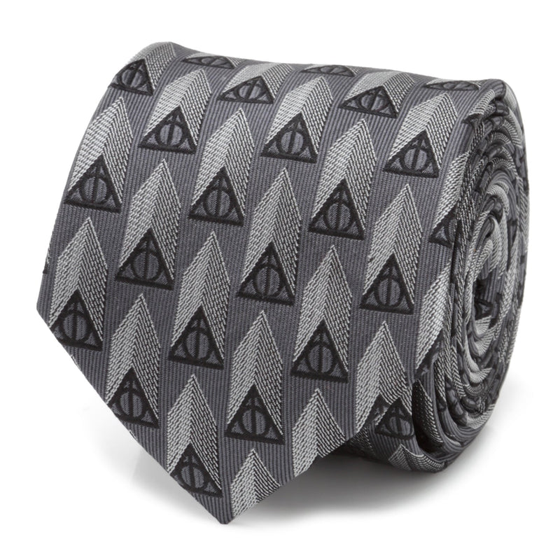 Harry Potter Deathly Hallows Gray Necktie Gift Set