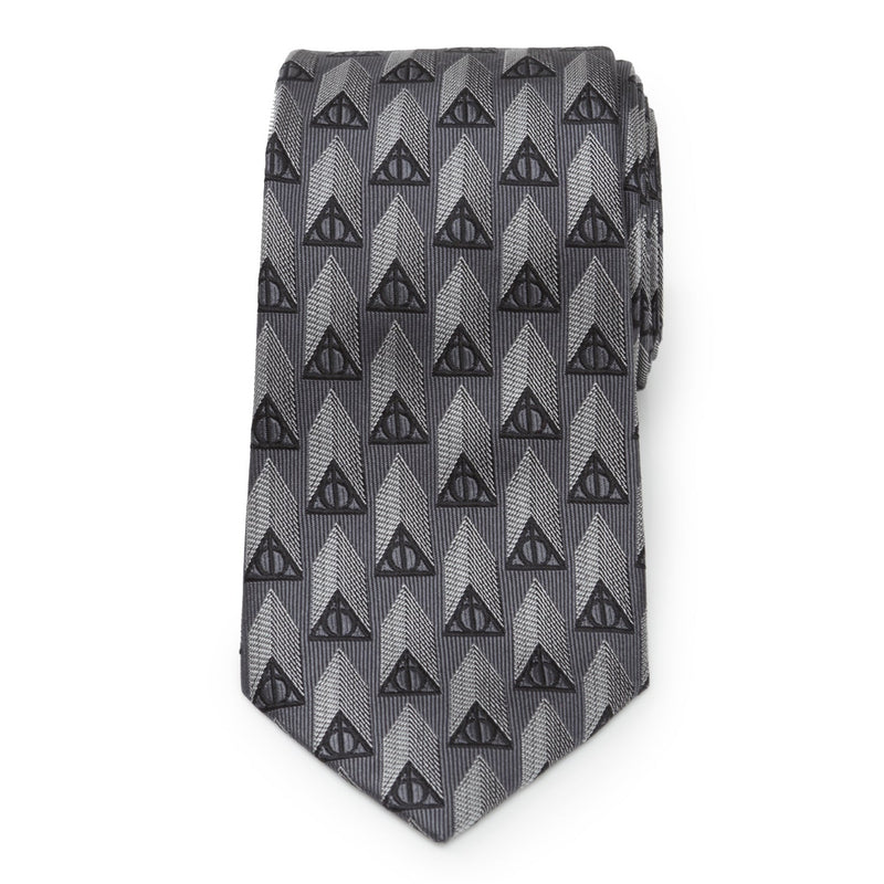 Harry Potter Deathly Hallows Gray Necktie Gift Set