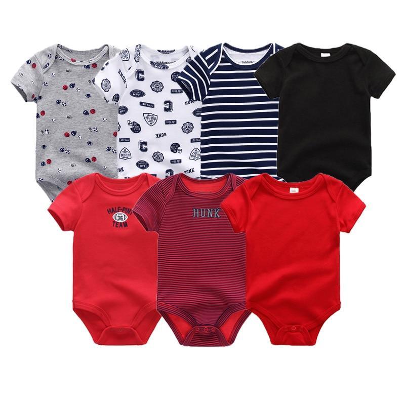 Unisex Newborn Baby Rompers Clothing Infant Jumpsuits 100%Cotton Children 7Pcs/Lot Set for Girls and Boys Jumpsuits For Kids