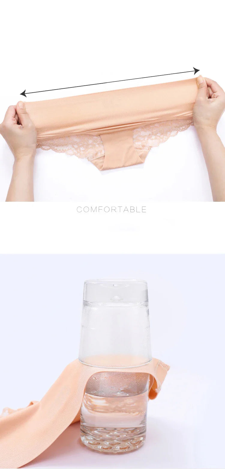 4pcs Lace Panties Women Seamless Underwear Plus Size