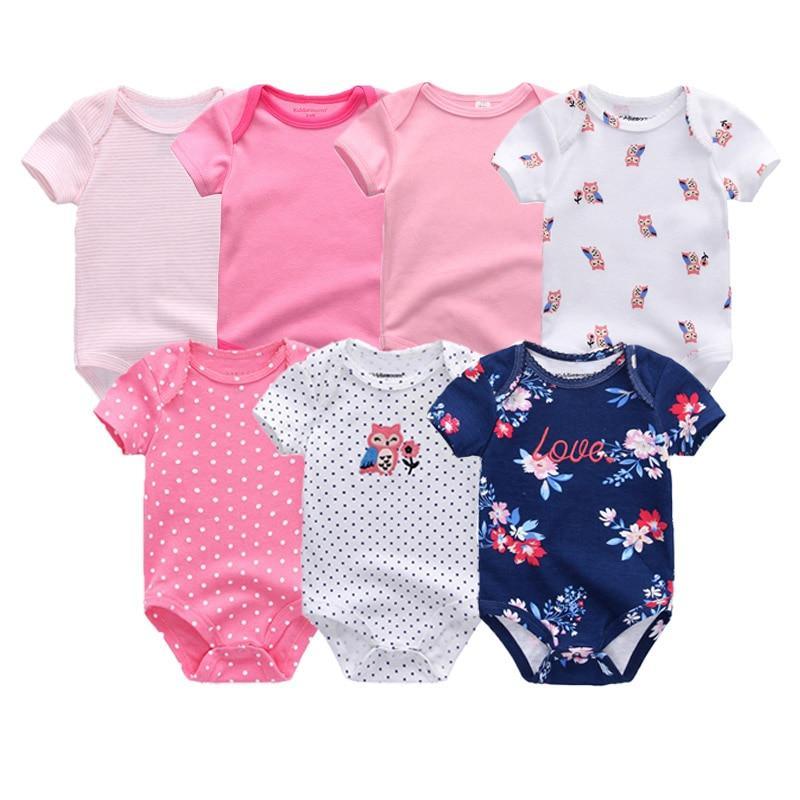 Unisex Newborn Baby Rompers Clothing Infant Jumpsuits 100%Cotton Children 7Pcs/Lot Set for Girls and Boys Jumpsuits For Kids