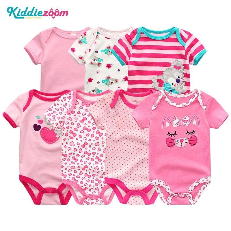 Unisex Newborn Baby Rompers Clothing Infant Jumpsuits 100%Cotton Children 7Pcs/Lot Set for Girls and Boys Jumpsuits For Kids