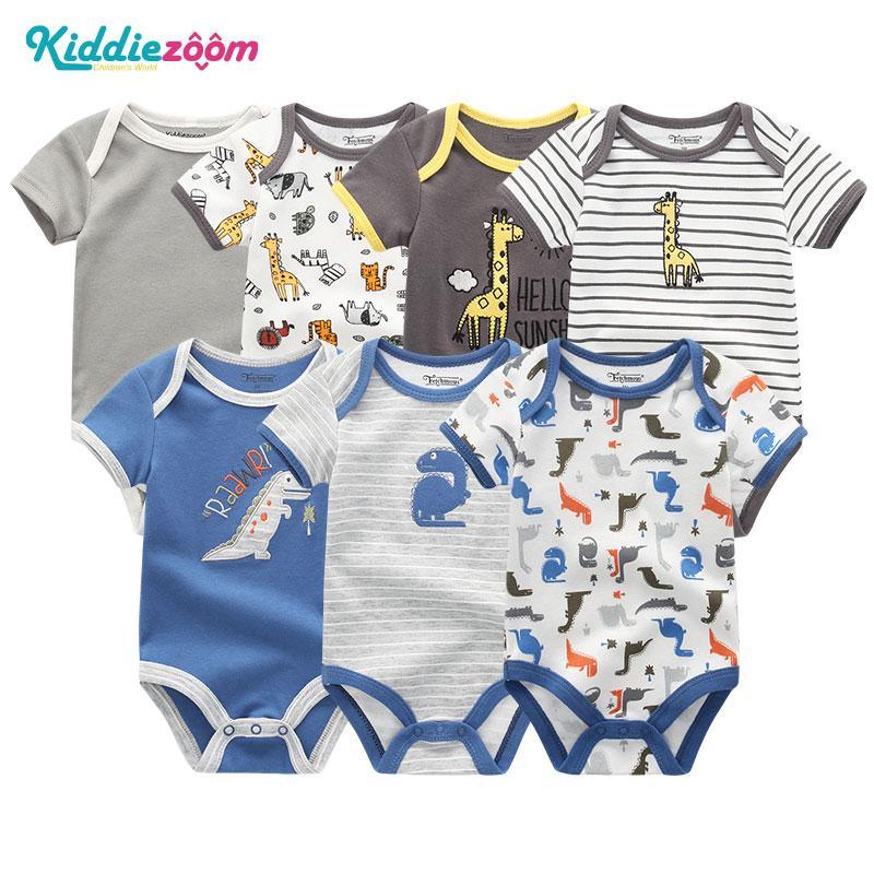 Unisex Newborn Baby Rompers Clothing Infant Jumpsuits 100%Cotton Children 7Pcs/Lot Set for Girls and Boys Jumpsuits For Kids