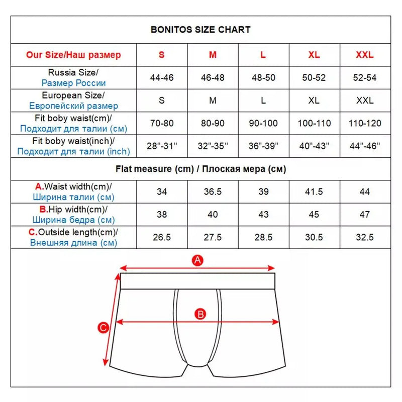 5Pcs Men's Cotton Underwear Short Boxers