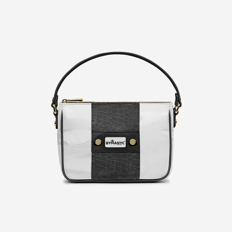 Handbag BYMANYC ® New York – Couture Vegan Vertical Band in Midnight Gold