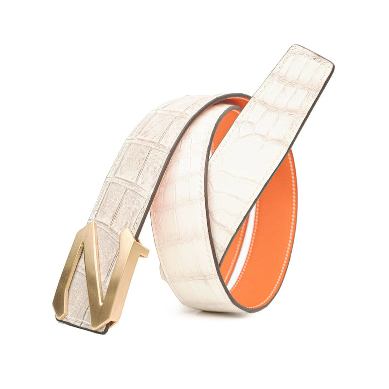 Handcrafted Alligator Leather Belts DVG192