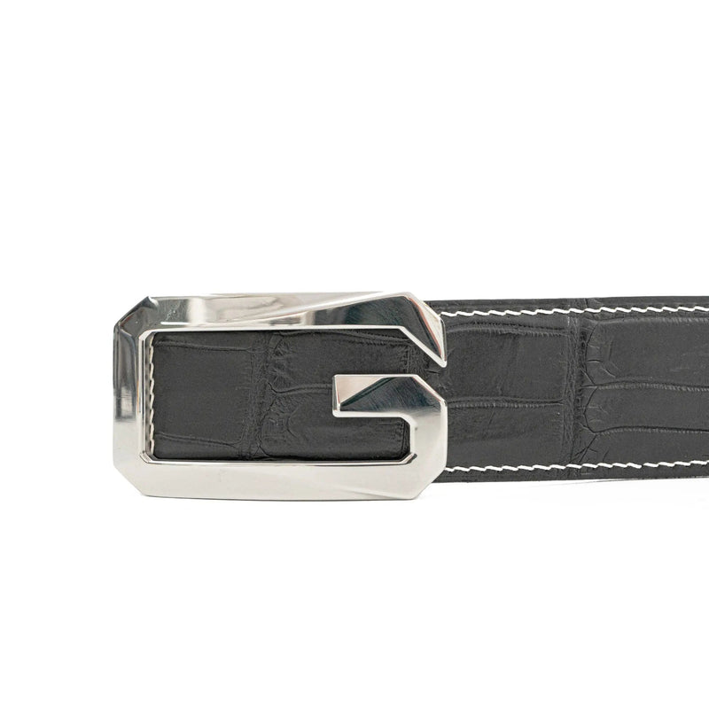 Handcrafted Alligator Leather Belts G-shaped buckle