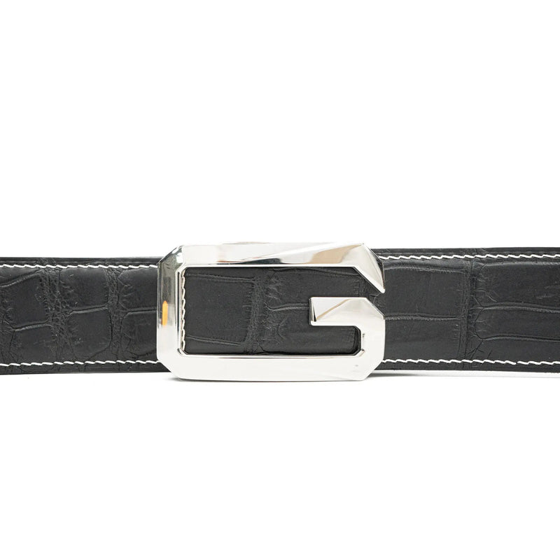 Handcrafted Alligator Leather Belts G-shaped buckle
