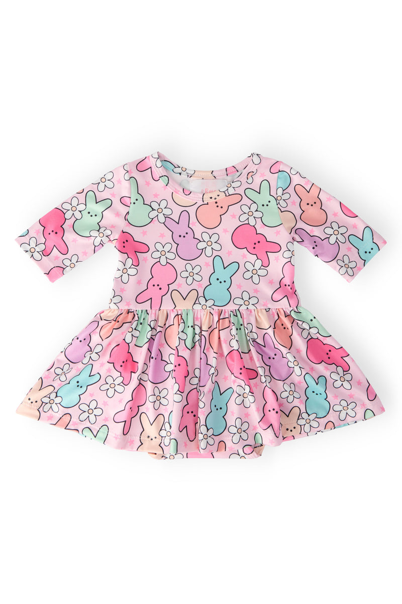 Hangin with My Peeps 3/4 Sleeve Twirl Bodysuit