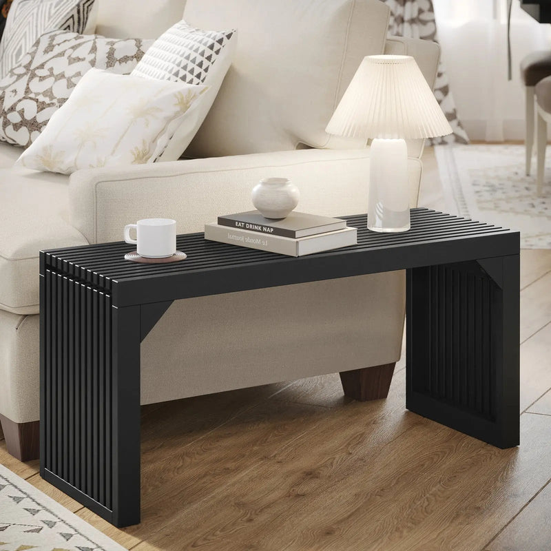 Hausvita 35" Solid Wood Pine Wooden Bench